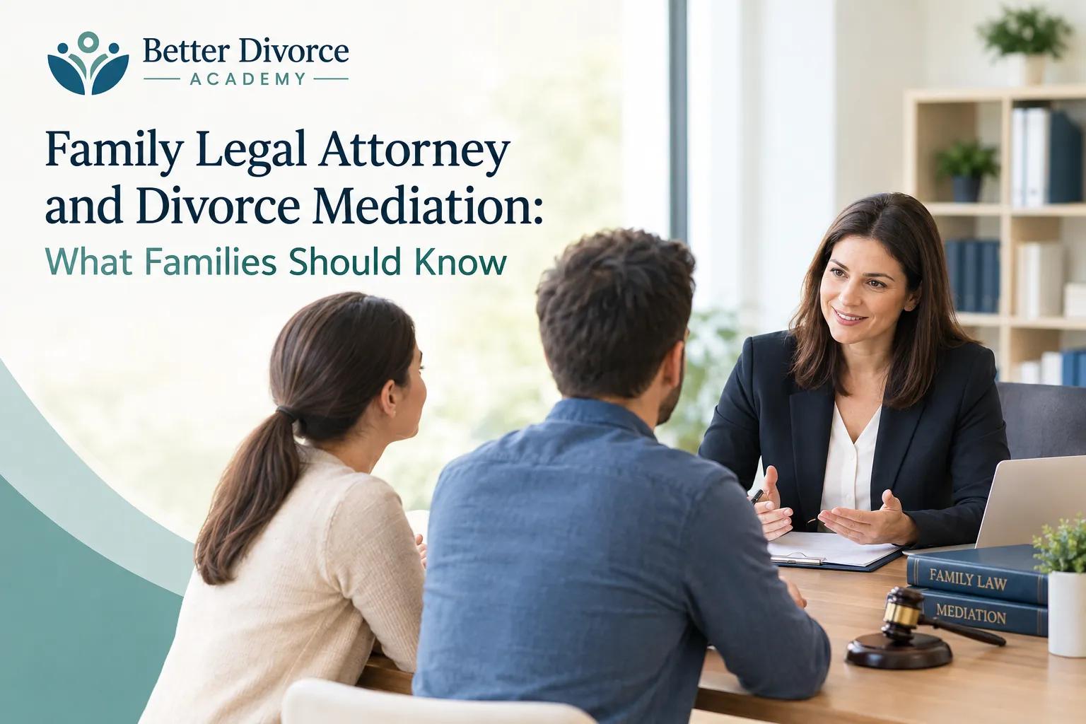 Family Legal Attorney and Divorce Mediation: What Families Should Know